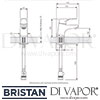 Bristan Vantage Bath Taps Dimensions